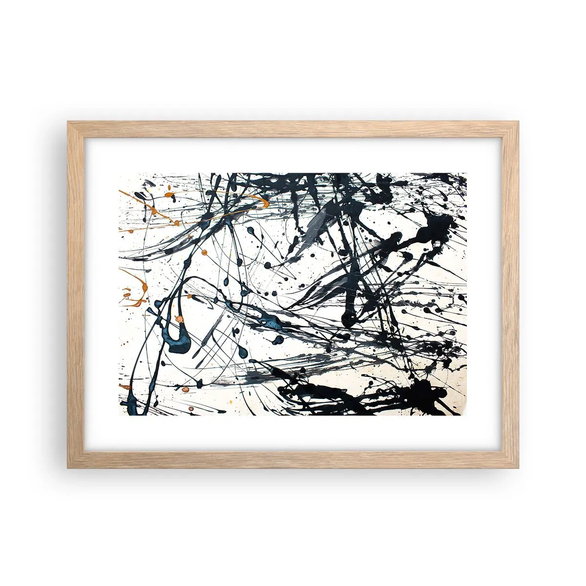 Een poster in een licht eiken lijst - Expressionistische abstractie - 40x30 cm