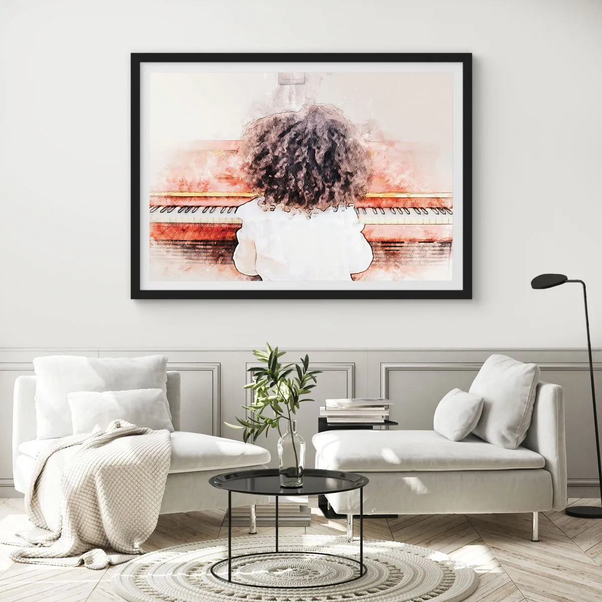 Poster in een zwarte lijst - In de nieuwe wereld - 40x30 cm