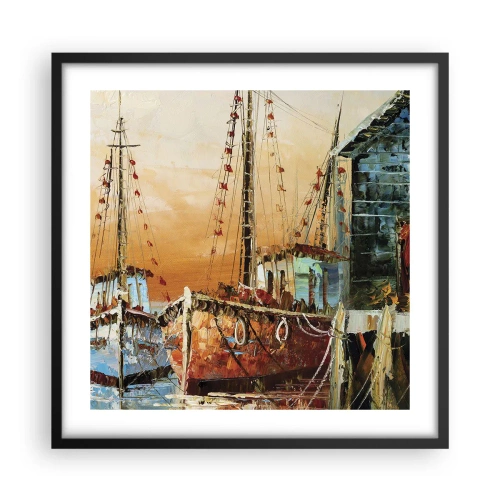 Poster in een zwarte lijst - Een vreedzame terugkeer - 50x50 cm