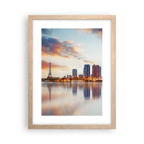 Een poster in een licht eiken lijst - De monumentale rust van Parijs - 30x40 cm