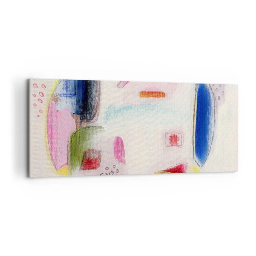 Schilderen op canvas - Meer bol dan hol of plat - 100x40 cm