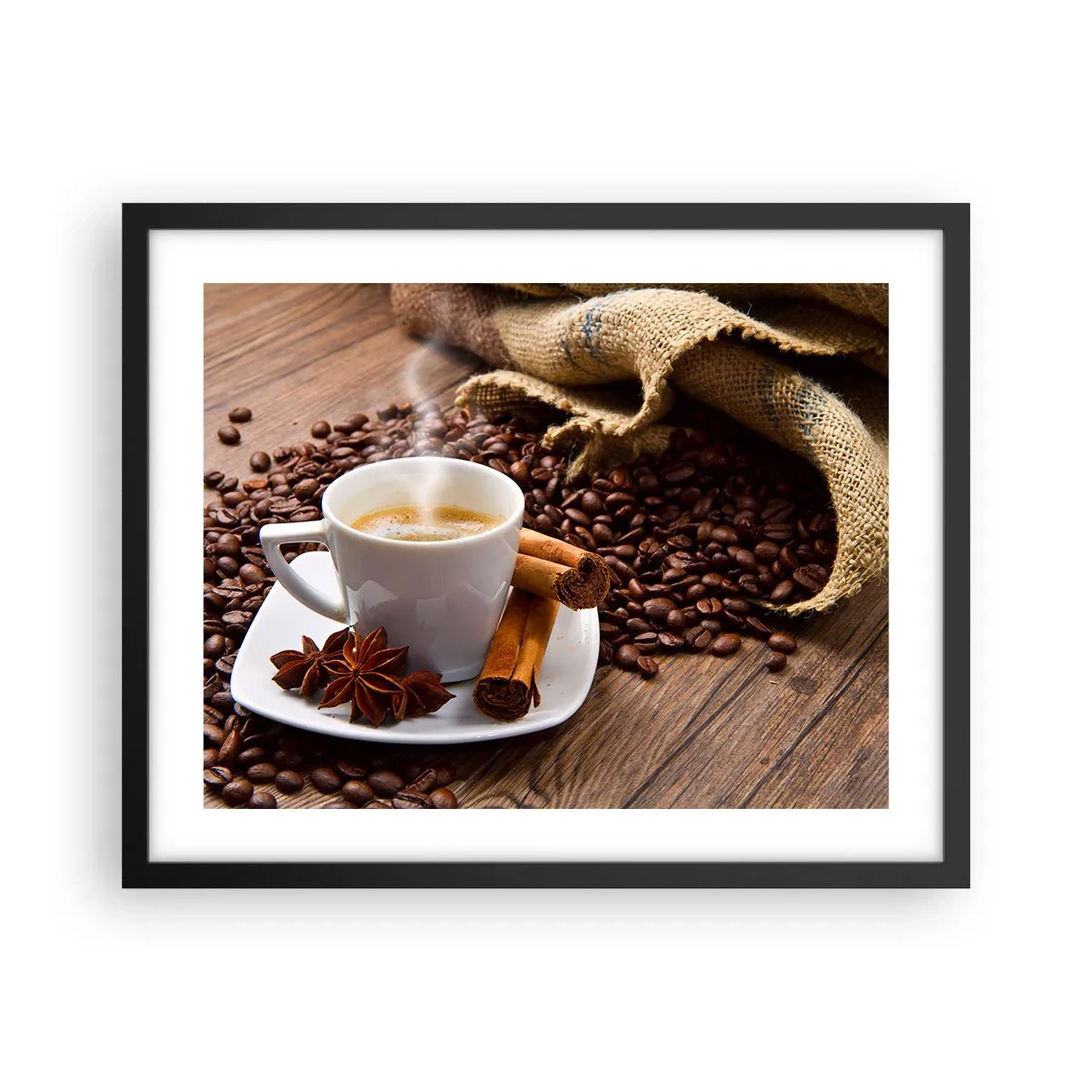 Poster in een zwarte lijst - Pittige smaak en aroma - 50x40 cm