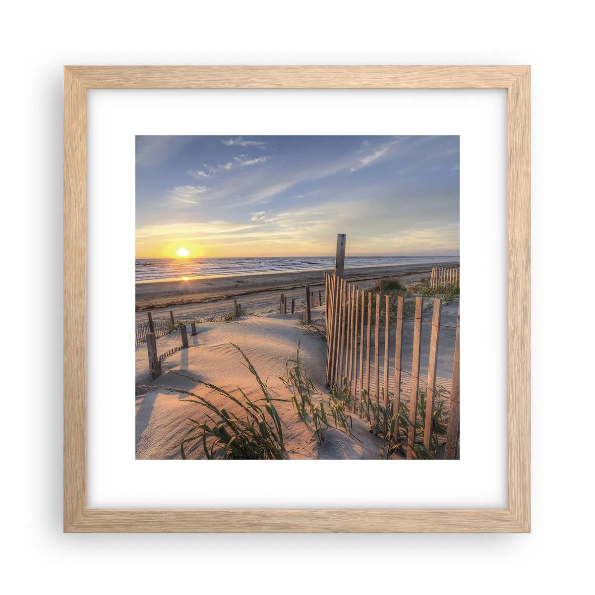 Een poster in een licht eiken lijst - Glans en schaduw van de wind - 30x30 cm