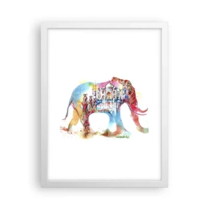 Poster in een witte lijst - India - de uitstraling van liefde - 30x40 cm