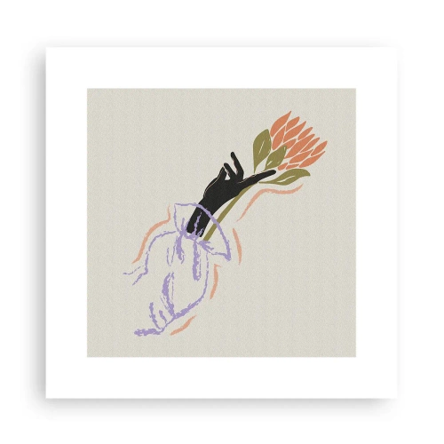 Poster - Zusterlijke aanraking - 30x30 cm