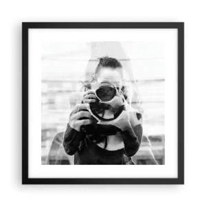 Poster in een zwarte lijst - Maker en materiaal - 40x40 cm