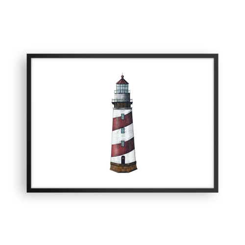 Poster in een zwarte lijst - Altijd op zijn hoede - 70x50 cm