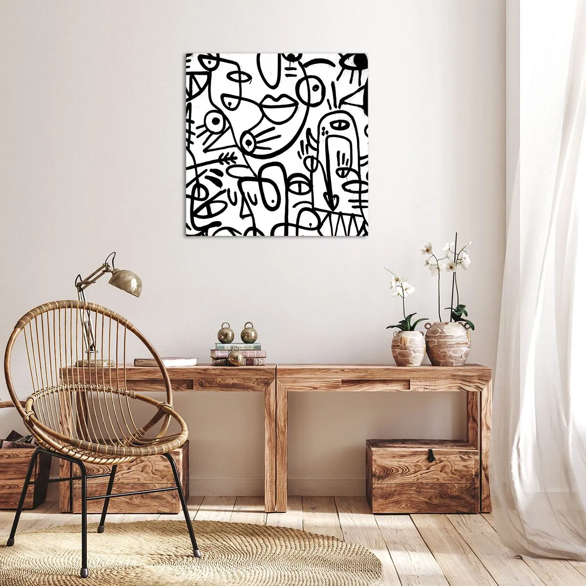 Schilderen op canvas - Gezichten en luchtspiegelingen - 50x50 cm