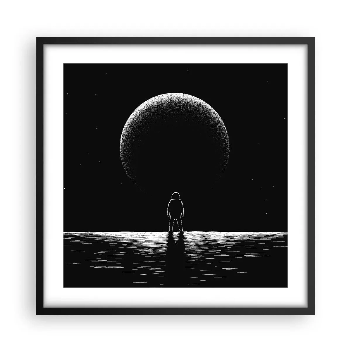 Poster in een zwarte lijst - Oog in oog - 50x50 cm