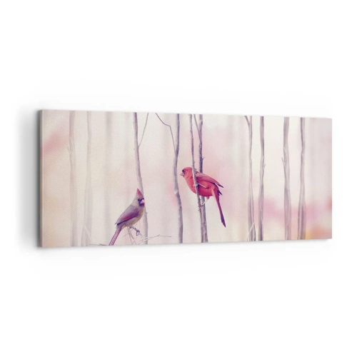 Schilderen op canvas - Verhaal van het roze woud - 100x40 cm