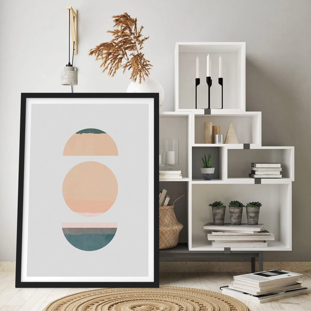 Poster in een zwarte lijst - Een Wiel achter een andere - 40x50 cm