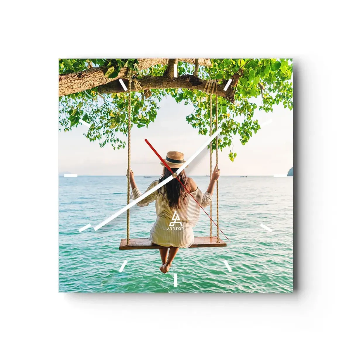 Wandklok - Klok - Het leven is prachtig - 30x30 cm