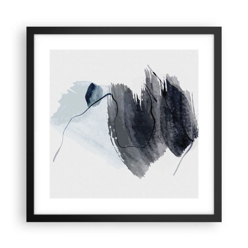 Poster in een zwarte lijst - Intensiteit en beweging - 40x40 cm