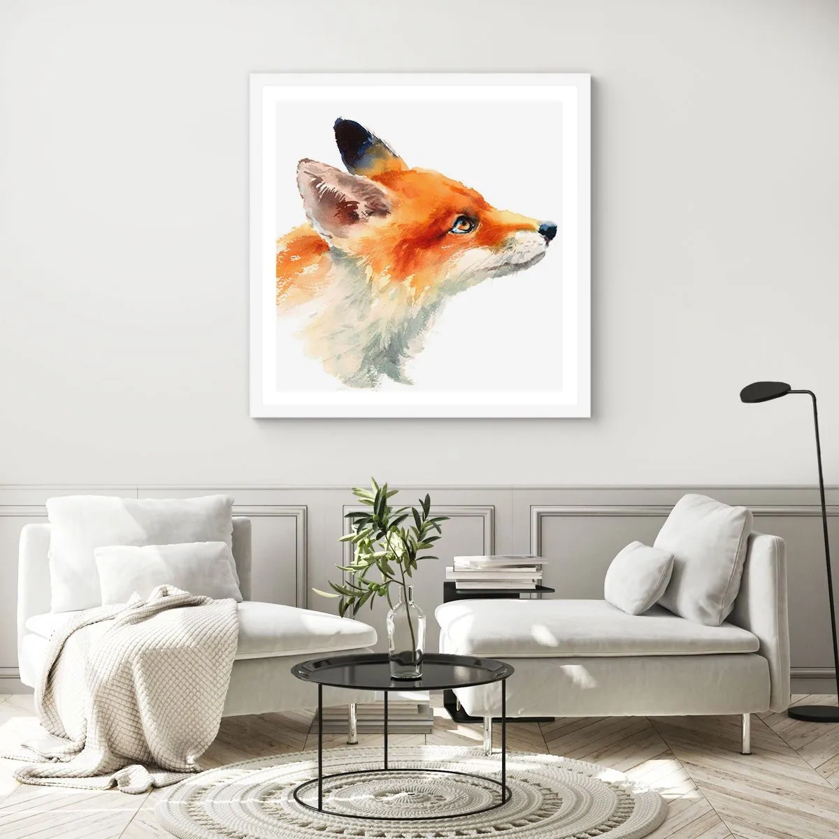 Poster in een witte lijst - Je kunt nooit voorzichtig genoeg zijn - 50x50 cm