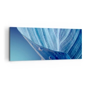 Schilderen op canvas - Verborgen druppels blauw - 100x40 cm