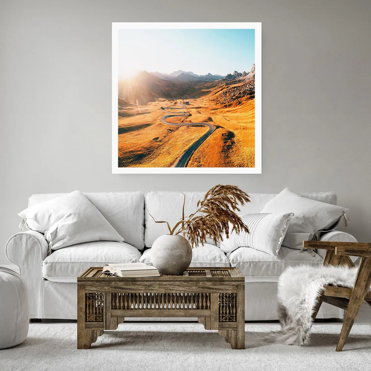 Poster - In een gouden vallei - 40x40 cm