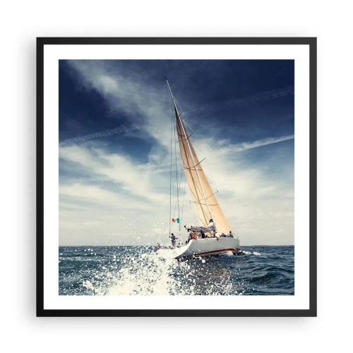 Poster in een zwarte lijst - Ze halen ons niet in! - 60x60 cm