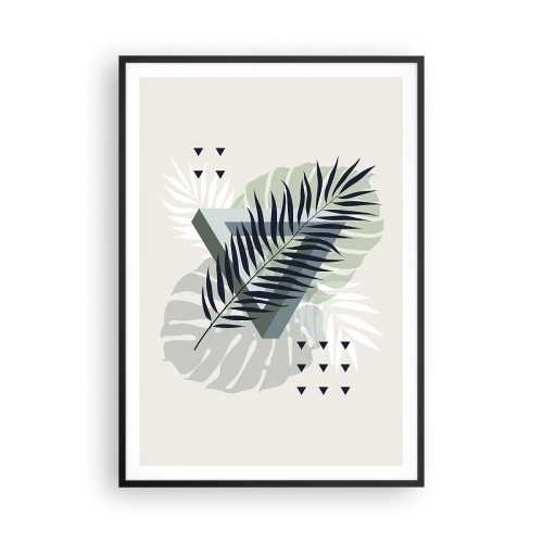 Poster in een zwarte lijst - Natuur en geometrie - twee orden? - 70x100 cm