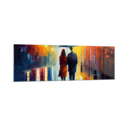 Schilderen op glas - Samen – een kleurrijke nacht - 160x50 cm