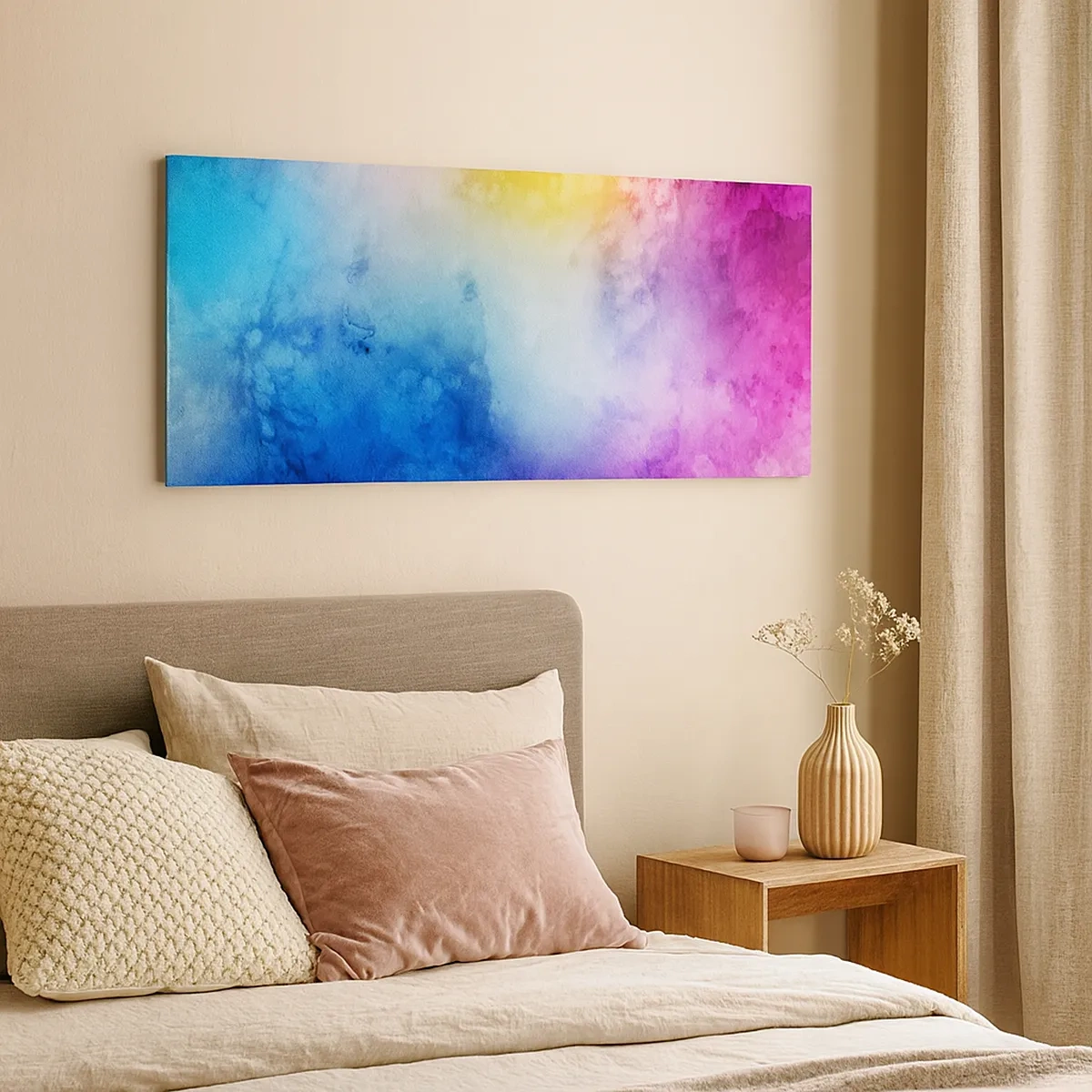 Schilderen op canvas - Bijna in de wolken - 30x30 cm