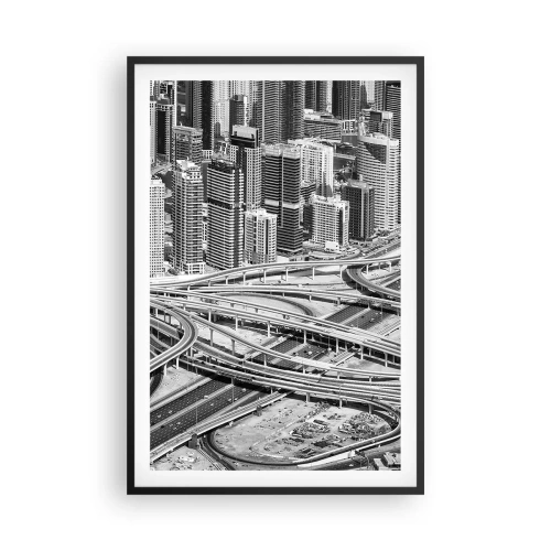 Poster in een zwarte lijst - Dubai - de onmogelijke stad - 61x91 cm