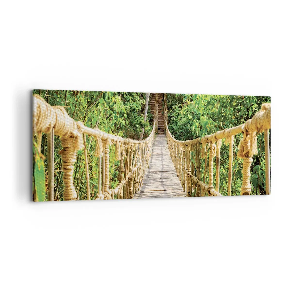 Schilderen op canvas - Opgeschort in het groen - 120x50 cm