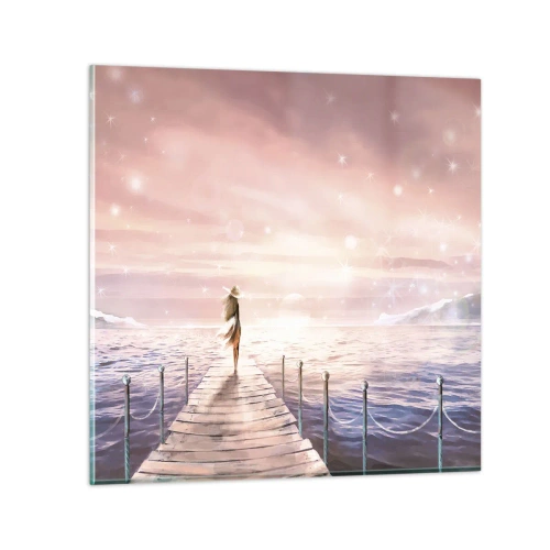 Schilderen op glas - In het licht van een droom - 50x50 cm