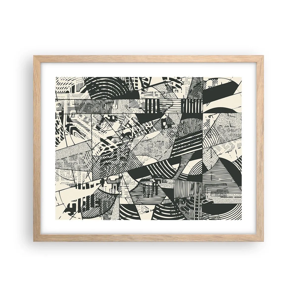 Een poster in een licht eiken lijst - De dynamiek van nu - 50x40 cm