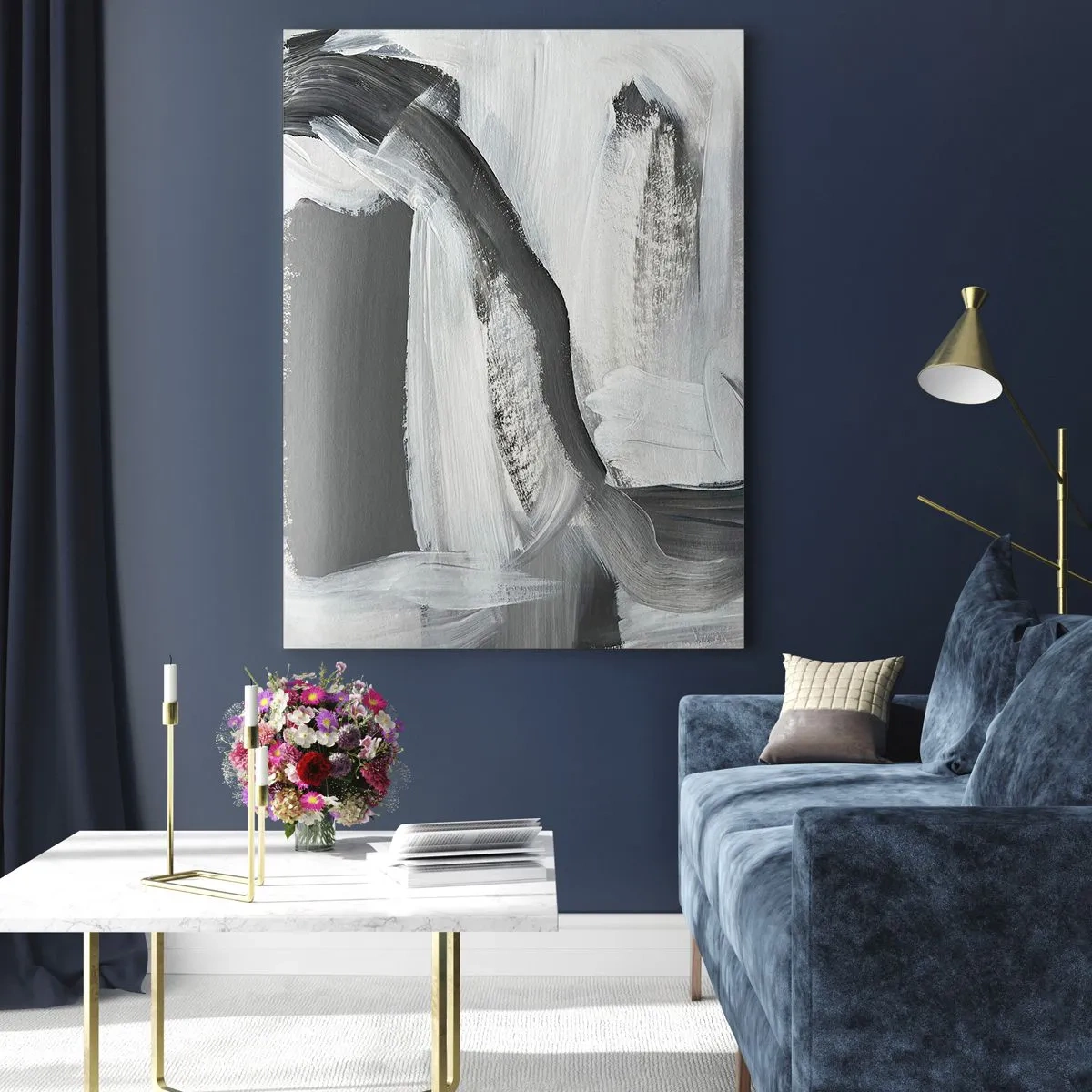 Schilderen op glas - Een beslissende beweging - 50x70 cm