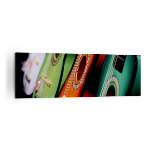 Schilderen op canvas - De gitaar heeft vele kleuren - 160x50 cm