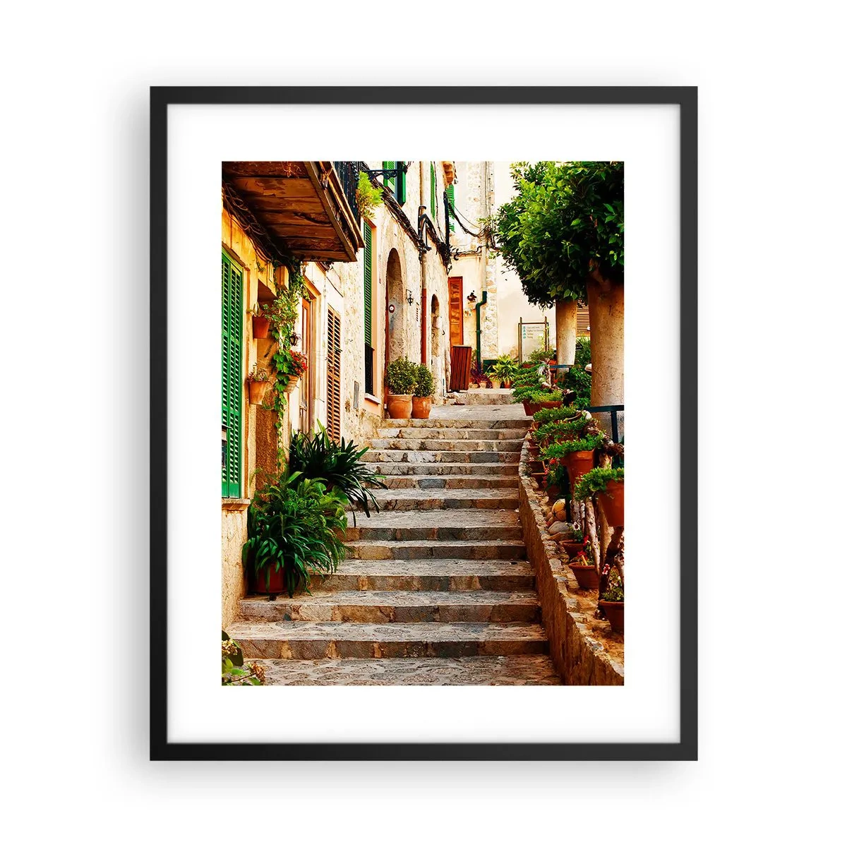 Poster in een zwarte lijst - De charme van een Spaanse vakantie - 40x50 cm