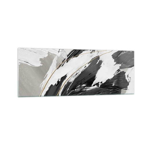 Schilderen op glas - Abstractie op grote schaal - 140x50 cm
