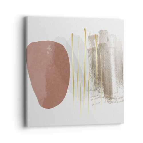 Schilderen op canvas - Abstracte zuilengalerij - 40x40 cm