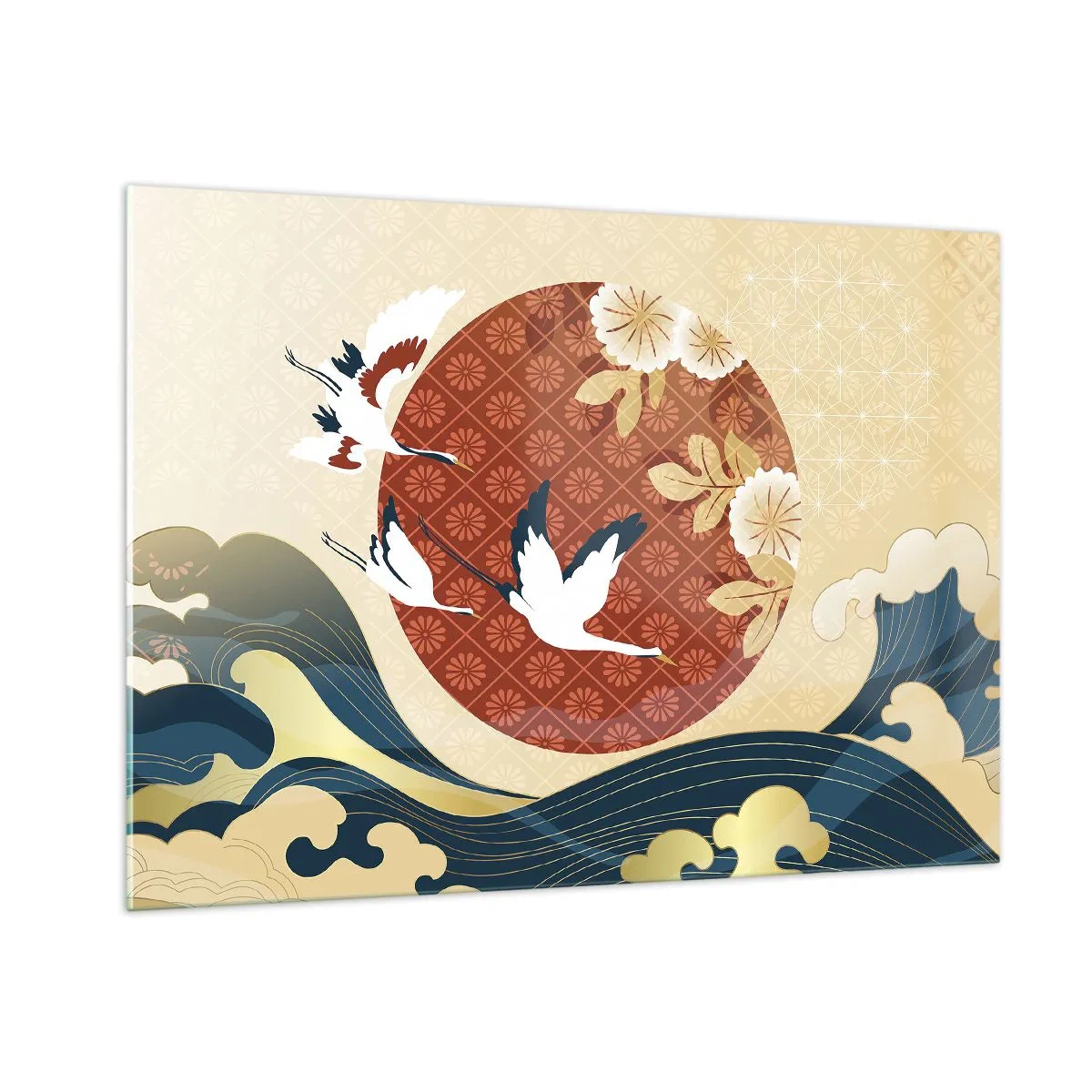 Schilderen op glas - Japans sprookje - 100x70 cm