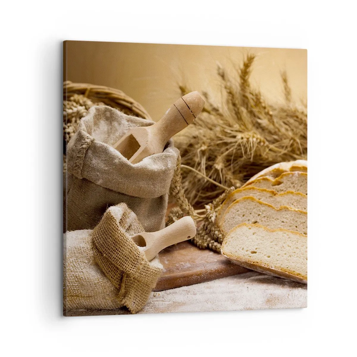 Schilderen op canvas - Alsof met mes gesneden! - 50x50 cm