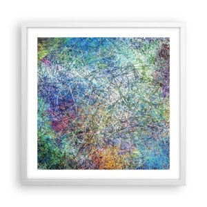 Poster in een witte lijst - Het is niet zo eenvoudig - 50x50 cm