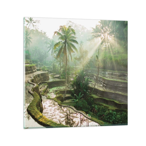 Schilderen op glas - Opgroeien in de zon - 40x40 cm