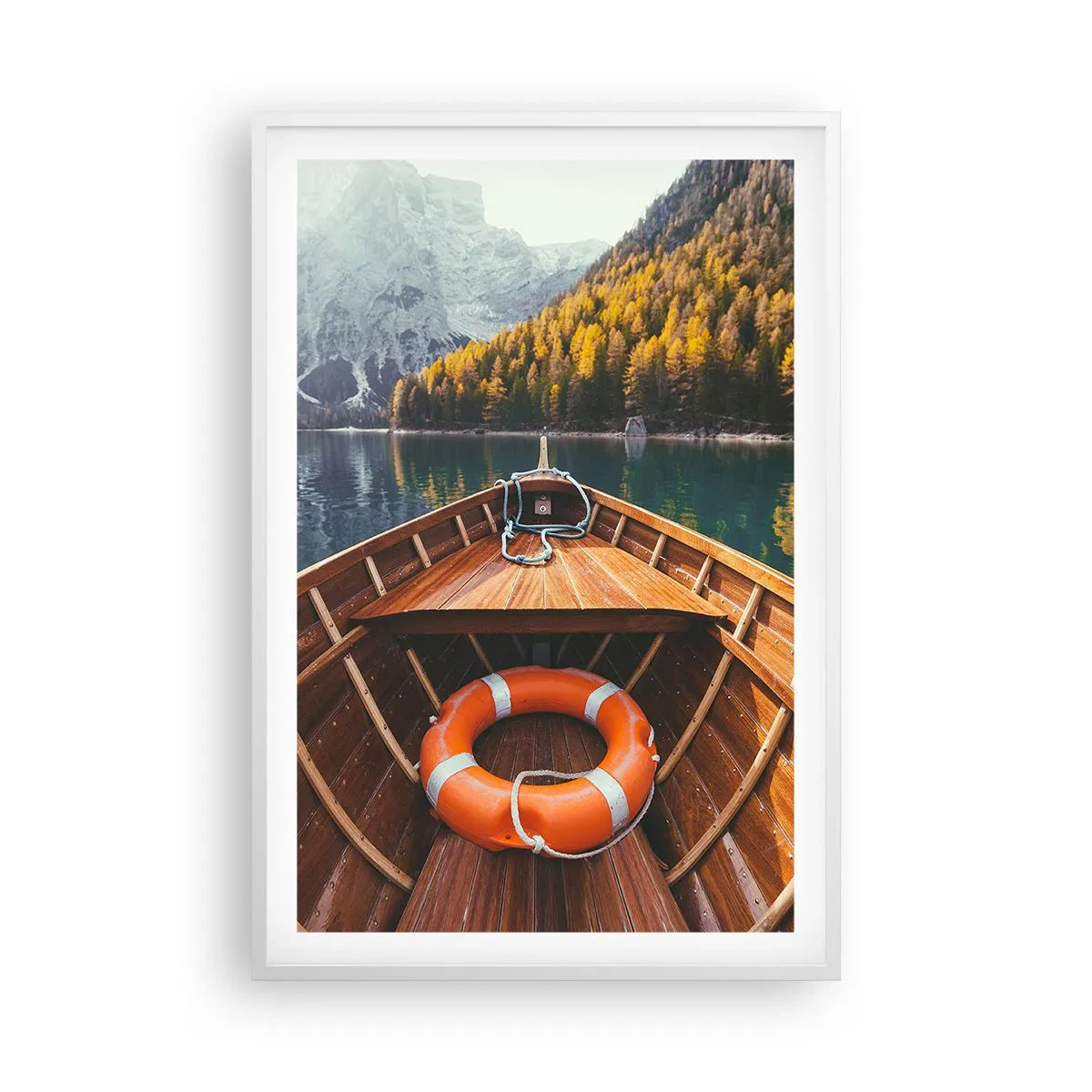 Poster in een witte lijst - Bergtocht - 61x91 cm