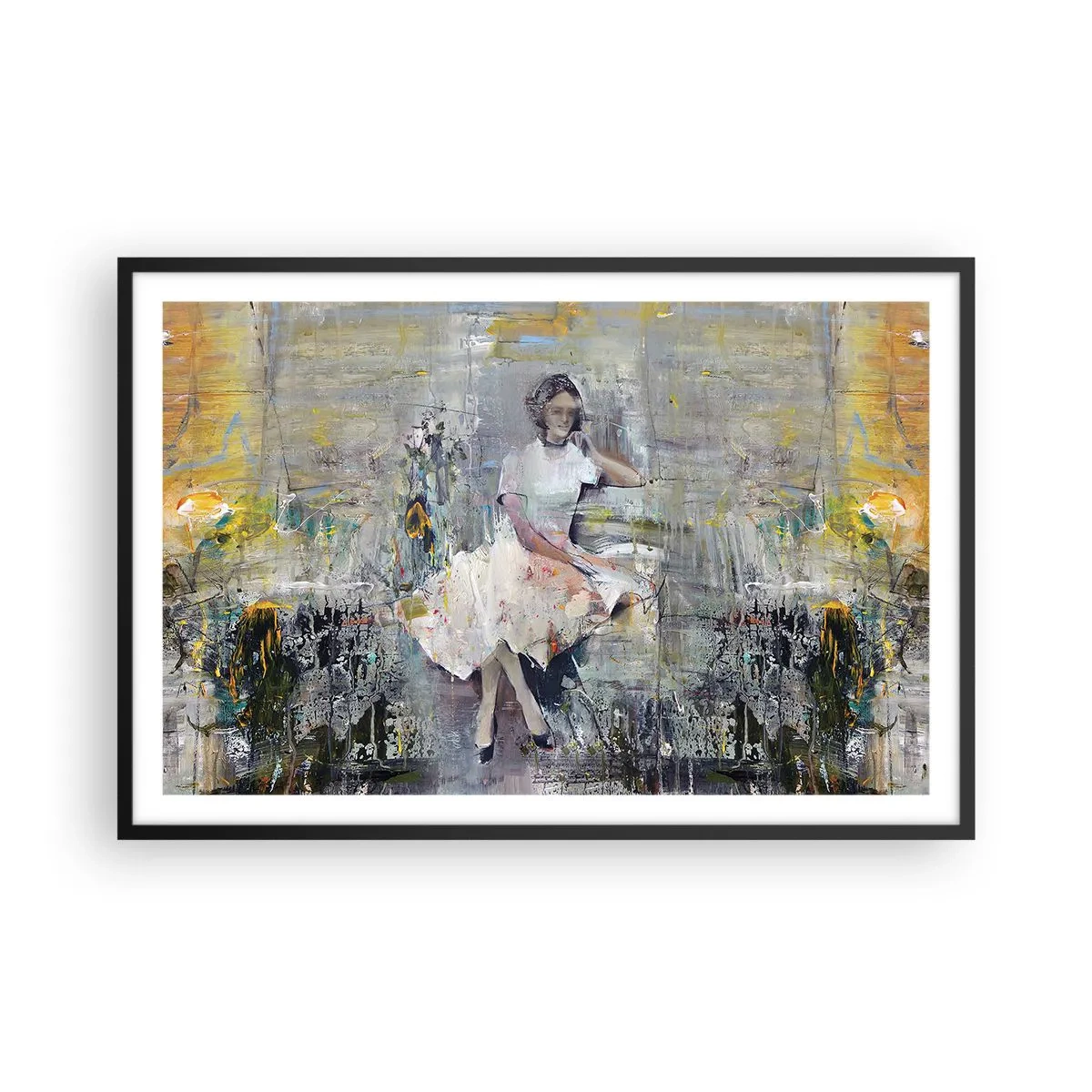 Poster in een zwarte lijst - Klassiek en modern - 91x61 cm