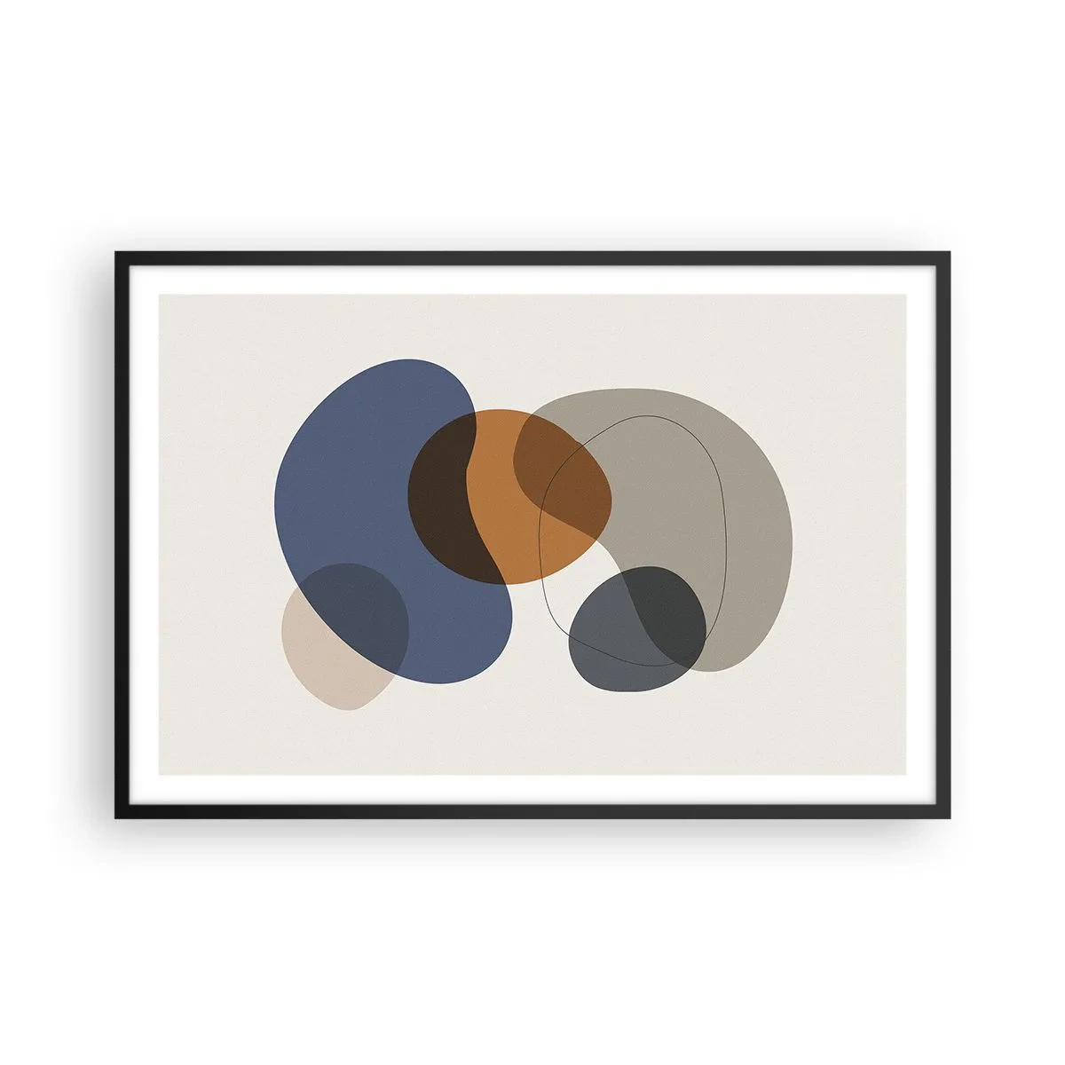 Poster in een zwarte lijst - Kleur druppels - 91x61 cm