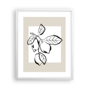 Poster in een witte lijst - Waar de citroen rijpt... - 40x50 cm