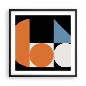 Poster in een zwarte lijst - Dacht lay-out - 50x50 cm