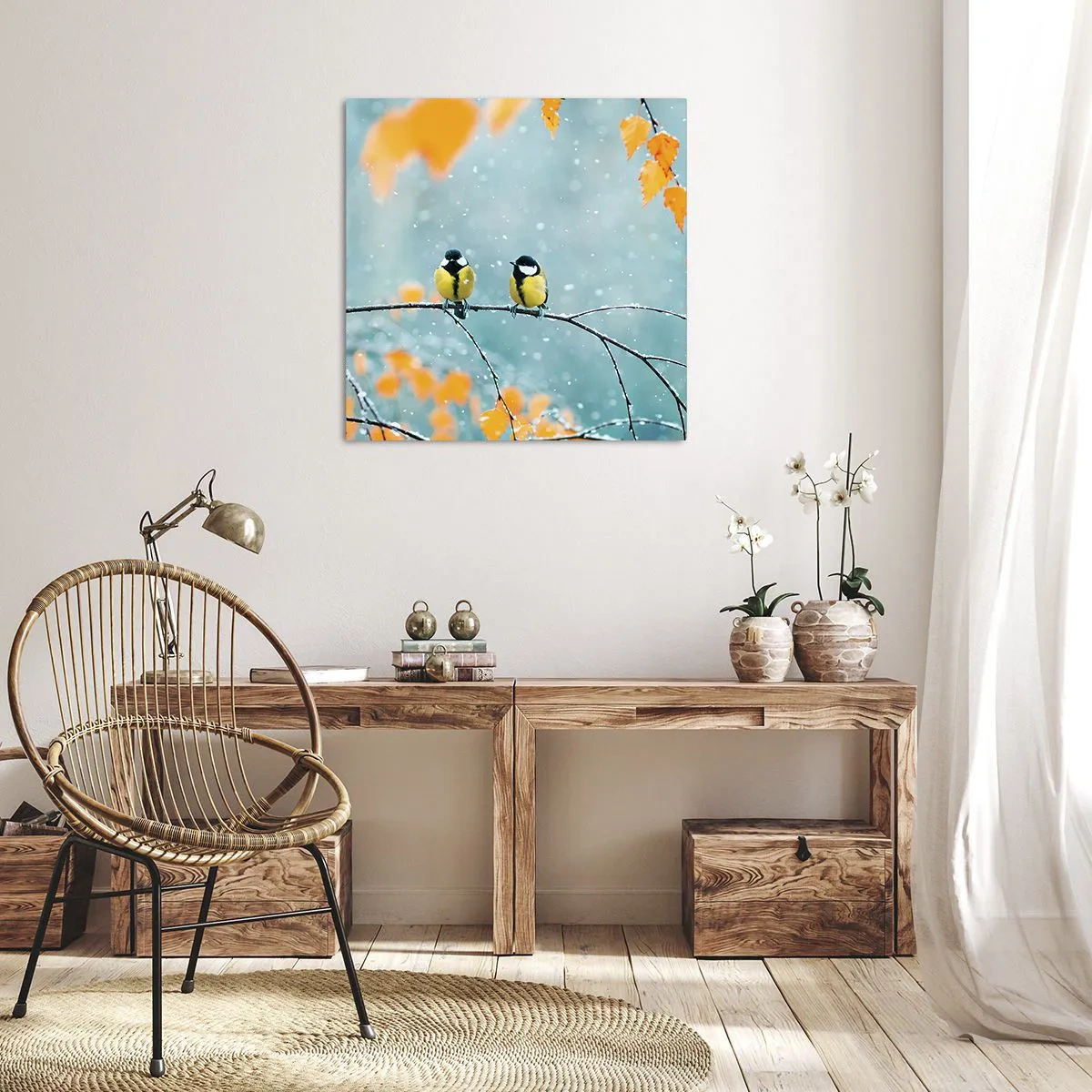 Schilderen op canvas - Vogelroddel - 60x60 cm