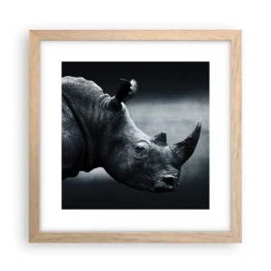 Een poster in een licht eiken lijst - Rechts profiel - 30x30 cm