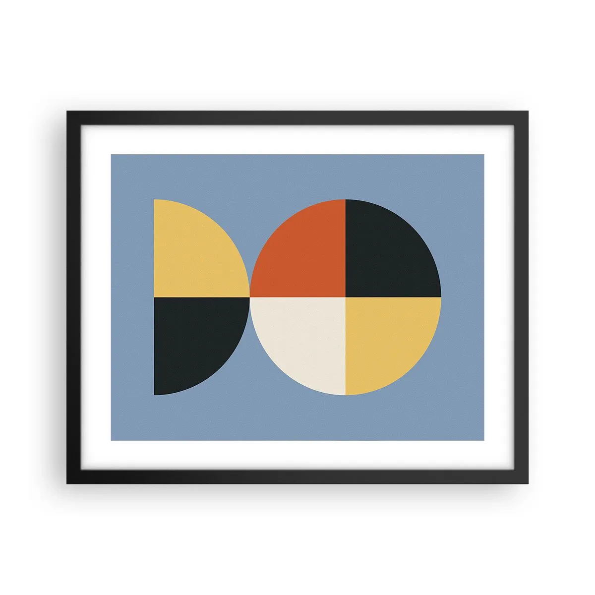 Poster in een zwarte lijst - Kijk en tel - 50x40 cm