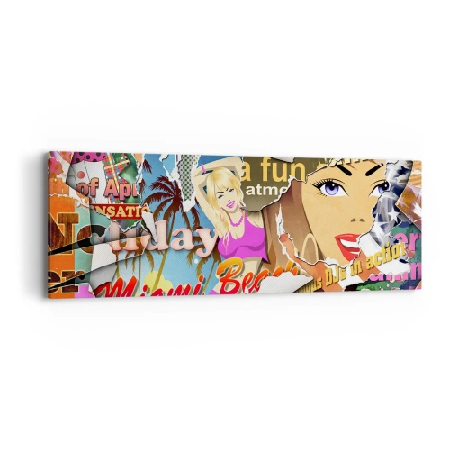 Schilderen op canvas - Zomerse flashbacks - 90x30 cm