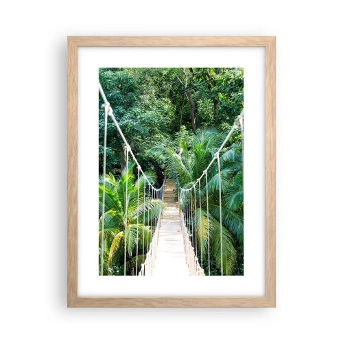 Een poster in een licht eiken lijst - Welkom in de jungle! - 30x40 cm