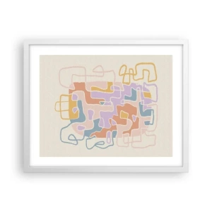 Poster in een witte lijst - Labyrint – een vreugdevol avontuur - 50x40 cm