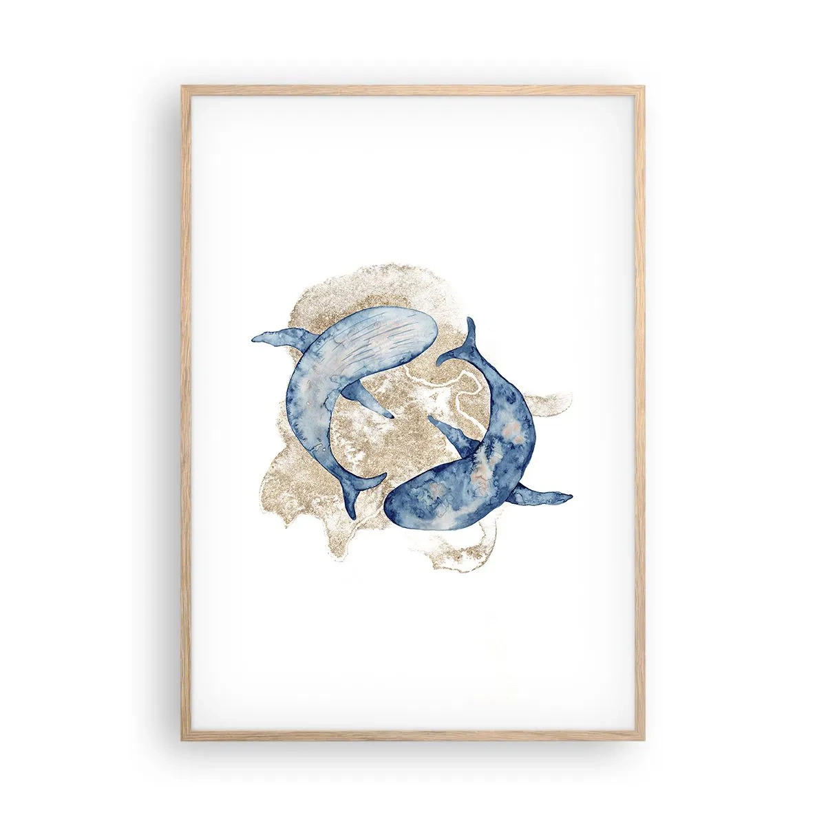 Een poster in een licht eiken lijst - Vriendschap of liefde? - 70x100 cm