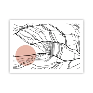 Poster - In een web van twijgen - 70x50 cm